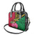 Vanuatu Flag Hibiscus Polynesian Pattern Shoulder Handbag