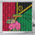 Vanuatu Flag Hibiscus Polynesian Pattern Shower Curtain