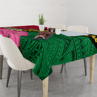 Vanuatu Flag Hibiscus Polynesian Pattern Tablecloth LT03 - Polynesian Pride