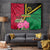 Vanuatu Flag Hibiscus Polynesian Pattern Tapestry