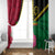 Vanuatu Flag Hibiscus Polynesian Pattern Window Curtain