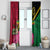 Vanuatu Flag Hibiscus Polynesian Pattern Window Curtain