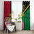 Vanuatu Flag Hibiscus Polynesian Pattern Window Curtain