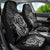 Hawaii Monk Seal and Dolphin Car Seat Cover Polynesian Kakau Pattern Black White Color