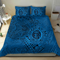 Hawaii Monk Seal and Dolphin Bedding Set Polynesian Kakau Pattern Blue LT03 - Polynesian Pride
