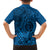 Hawaii Monk Seal and Dolphin Family Matching Long Sleeve Bodycon Dress and Hawaiian Shirt Polynesian Kakau Pattern Blue