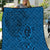 Hawaii Monk Seal and Dolphin Quilt Polynesian Kakau Pattern Blue