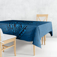 Hawaii Monk Seal and Dolphin Tablecloth Polynesian Kakau Pattern Blue LT03 - Polynesian Pride