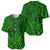 Hawaii Monk Seal and Dolphin Baseball Jersey Polynesian Kakau Pattern Green