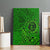 Hawaii Monk Seal and Dolphin Canvas Wall Art Polynesian Kakau Pattern Green