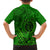 Hawaii Monk Seal and Dolphin Family Matching Long Sleeve Bodycon Dress and Hawaiian Shirt Polynesian Kakau Pattern Green