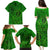 Hawaii Monk Seal and Dolphin Family Matching Puletasi and Hawaiian Shirt Polynesian Kakau Pattern Green