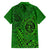 Hawaii Monk Seal and Dolphin Hawaiian Shirt Polynesian Kakau Pattern Green