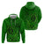 Hawaii Monk Seal and Dolphin Hoodie Polynesian Kakau Pattern Green