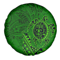 Hawaii Monk Seal and Dolphin Spare Tire Cover Polynesian Kakau Pattern Green LT03 - Polynesian Pride