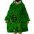 Hawaii Monk Seal and Dolphin Wearable Blanket Hoodie Polynesian Kakau Pattern Green