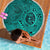 Hawaii Monk Seal and Dolphin Beach Blanket Polynesian Kakau Pattern Turquoise
