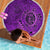 Hawaii Monk Seal and Dolphin Beach Blanket Polynesian Kakau Pattern Purple