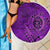 Hawaii Monk Seal and Dolphin Beach Blanket Polynesian Kakau Pattern Purple