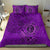 Hawaii Monk Seal and Dolphin Bedding Set Polynesian Kakau Pattern Purple