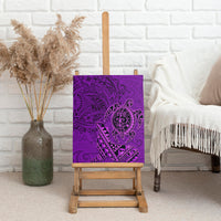 Hawaii Monk Seal and Dolphin Canvas Wall Art Polynesian Kakau Pattern Purple LT03 - Polynesian Pride
