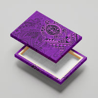 Hawaii Monk Seal and Dolphin Canvas Wall Art Polynesian Kakau Pattern Purple LT03 - Polynesian Pride