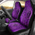 Hawaii Monk Seal and Dolphin Car Seat Cover Polynesian Kakau Pattern Purple