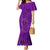 Hawaii Monk Seal and Dolphin Mermaid Dress Polynesian Kakau Pattern Purple