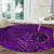 Hawaii Monk Seal and Dolphin Round Carpet Polynesian Kakau Pattern Purple