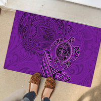 Hawaii Monk Seal and Dolphin Rubber Doormat Polynesian Kakau Pattern Purple LT03 - Polynesian Pride