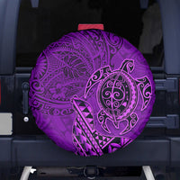 Hawaii Monk Seal and Dolphin Spare Tire Cover Polynesian Kakau Pattern Purple LT03 - Polynesian Pride