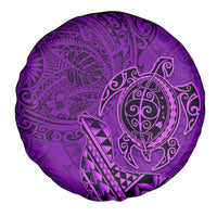 Hawaii Monk Seal and Dolphin Spare Tire Cover Polynesian Kakau Pattern Purple LT03 - Polynesian Pride