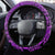 Hawaii Monk Seal and Dolphin Steering Wheel Cover Polynesian Kakau Pattern Purple