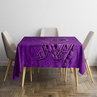 Hawaii Monk Seal and Dolphin Tablecloth Polynesian Kakau Pattern Purple LT03 - Polynesian Pride