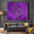 Hawaii Monk Seal and Dolphin Tapestry Polynesian Kakau Pattern Purple