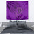 Hawaii Monk Seal and Dolphin Tapestry Polynesian Kakau Pattern Purple