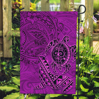 Hawaii Monk Seal and Dolphin Garden Flag Polynesian Kakau Pattern Pink LT03 Garden Flag Pink - Polynesian Pride
