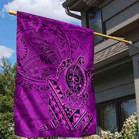 Hawaii Monk Seal and Dolphin Garden Flag Polynesian Kakau Pattern Pink LT03 - Polynesian Pride