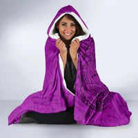 Hawaii Monk Seal and Dolphin Hooded Blanket Polynesian Kakau Pattern Pink LT03 - Polynesian Pride
