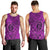 Hawaii Monk Seal and Dolphin Men Tank Top Polynesian Kakau Pattern Pink