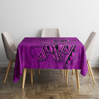 Hawaii Monk Seal and Dolphin Tablecloth Polynesian Kakau Pattern Pink LT03 - Polynesian Pride