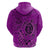 Hawaii Monk Seal and Dolphin Zip Hoodie Polynesian Kakau Pattern Pink