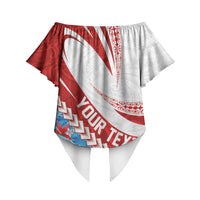 Personalized Tahiti Surfing 2026 Off Shoulder Wrap Waist Top Marquesan Tattoo-Sporty Style LT03 - Polynesian Pride