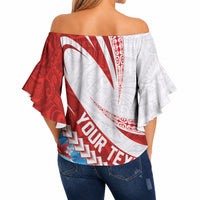 Personalized Tahiti Surfing 2026 Off Shoulder Wrap Waist Top Marquesan Tattoo-Sporty Style LT03 - Polynesian Pride