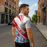 Personalized Tahiti Surfing 2026 Zipper Polo Shirt Marquesan Tattoo-Sporty Style LT03 - Polynesian Pride