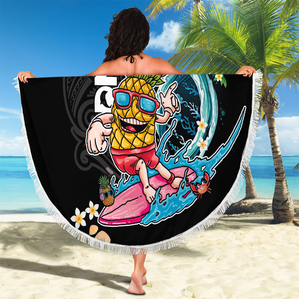 Hawaii Pineapple Surfing Beach Blanket It's in My DNA - Kakau and Polynesian Pattern LT03 - Polynesian Pride