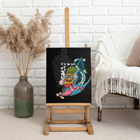 Hawaii Pineapple Surfing Canvas Wall Art It's in My DNA - Kakau and Polynesian Pattern LT03 - Polynesian Pride