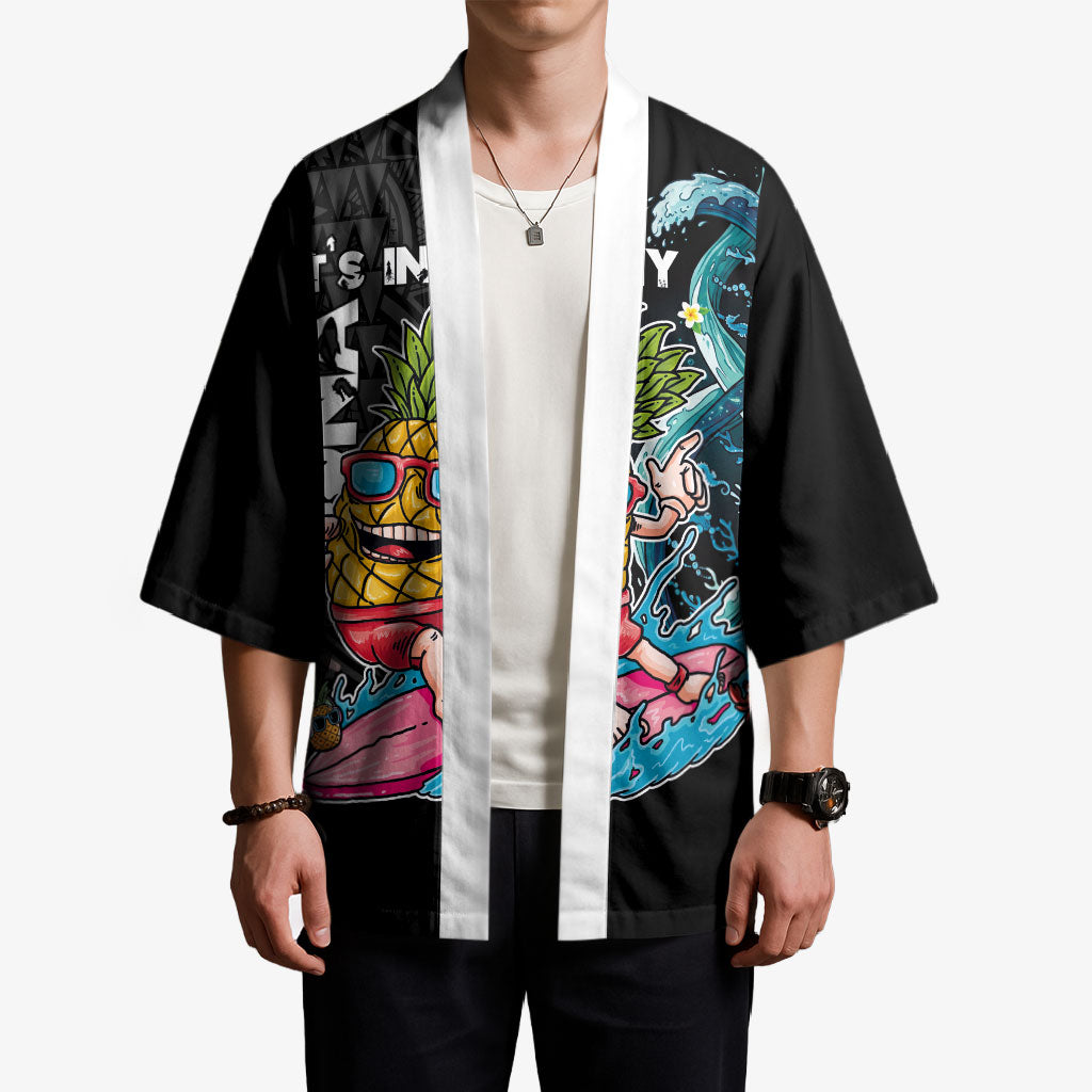 Hawaii Pineapple Surfing Kimono It's in My DNA - Kakau and Polynesian Pattern LT03 - Polynesian Pride