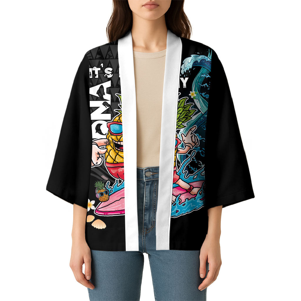 Hawaii Pineapple Surfing Kimono It's in My DNA - Kakau and Polynesian Pattern LT03 - Polynesian Pride