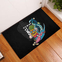 Hawaii Pineapple Surfing Rubber Doormat It's in My DNA - Kakau and Polynesian Pattern LT03 - Polynesian Pride
